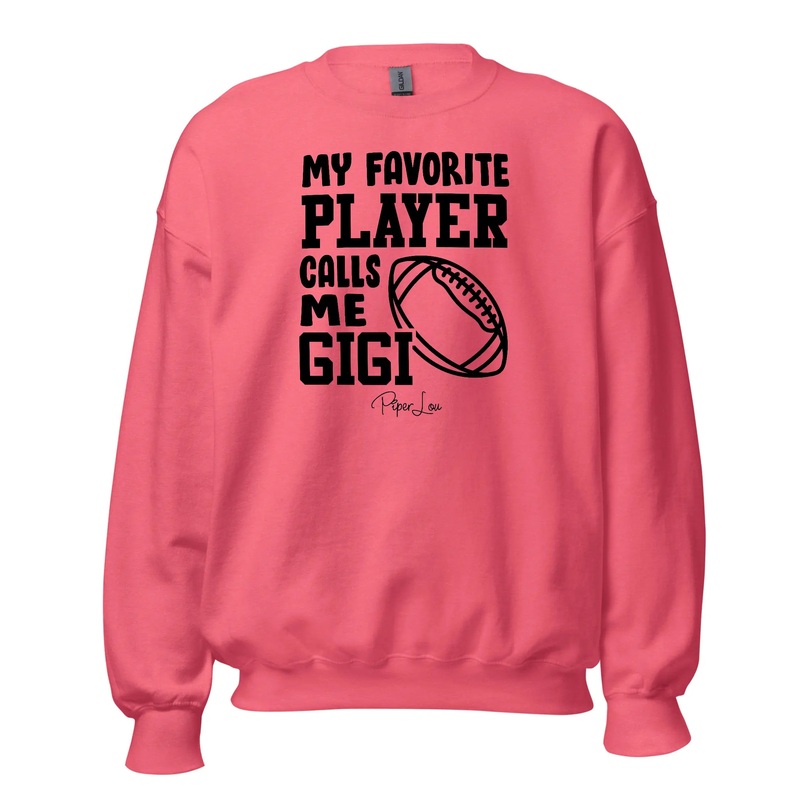 My Favorite Football Player Calls Me Gigi - Crewneck Sweatshirt White