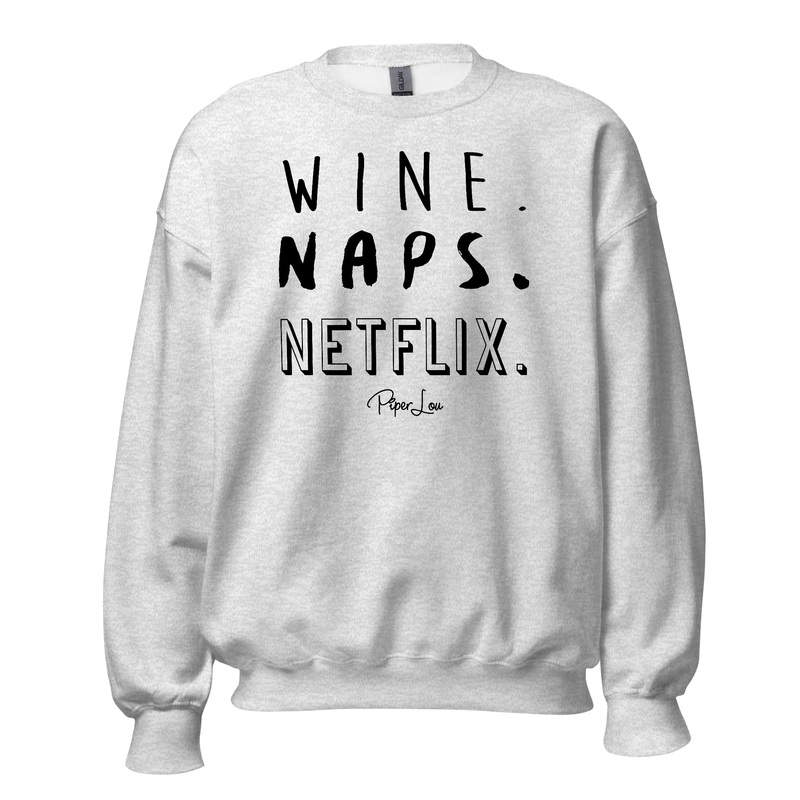 Wine Naps Netflix - Crewneck Sweatshirt White