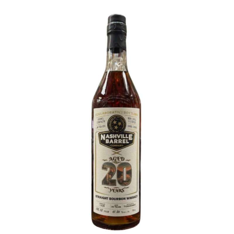 Nashville Barrel Company 20 Year Old 122.52 Proof Barrel Strength Bourbon Whiskey