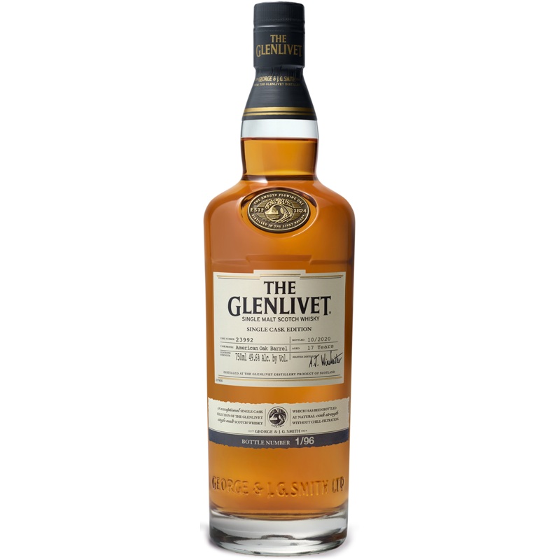 Glenlivet 17 Year Old American Oak Single Cask # 23992 Illinois Exclusive 2021 Scotch Whisky