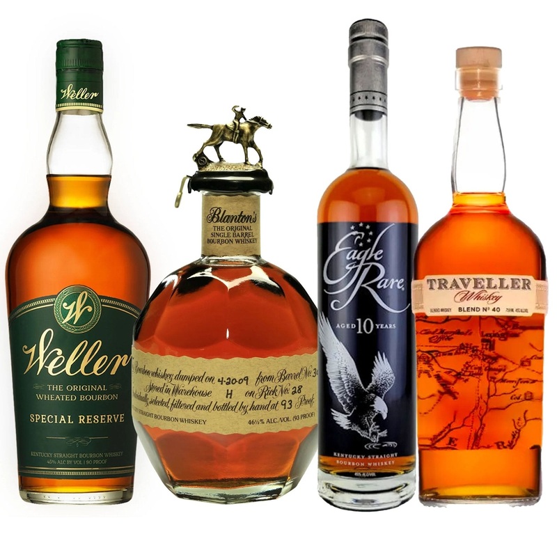 Weller Special Reserve, Blantons, Eagle Rare, & Traveller Bourbon Bundle