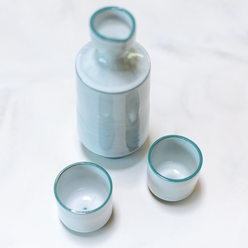 Carafe & Ochoko Set Teal
