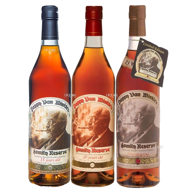 Pappy Van Winkle 15, 20, & 23 Year Whiskey Bundle