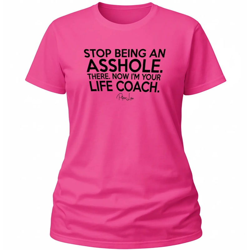 Stop Being An Asshole - Classic Tee White