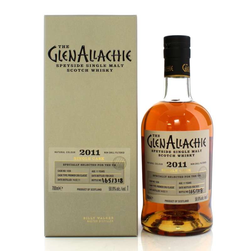 GlenAllachie Single Cask #1036 Premier Cru Class Cask 2011 11 Year Old Whisky | 700ML