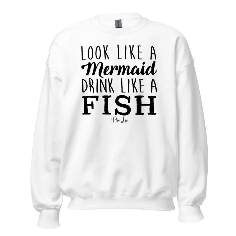 Look Like A Mermaid - Crewneck Sweatshirt White