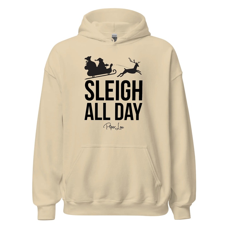 Sleigh All Day - Graphic Hoodie White