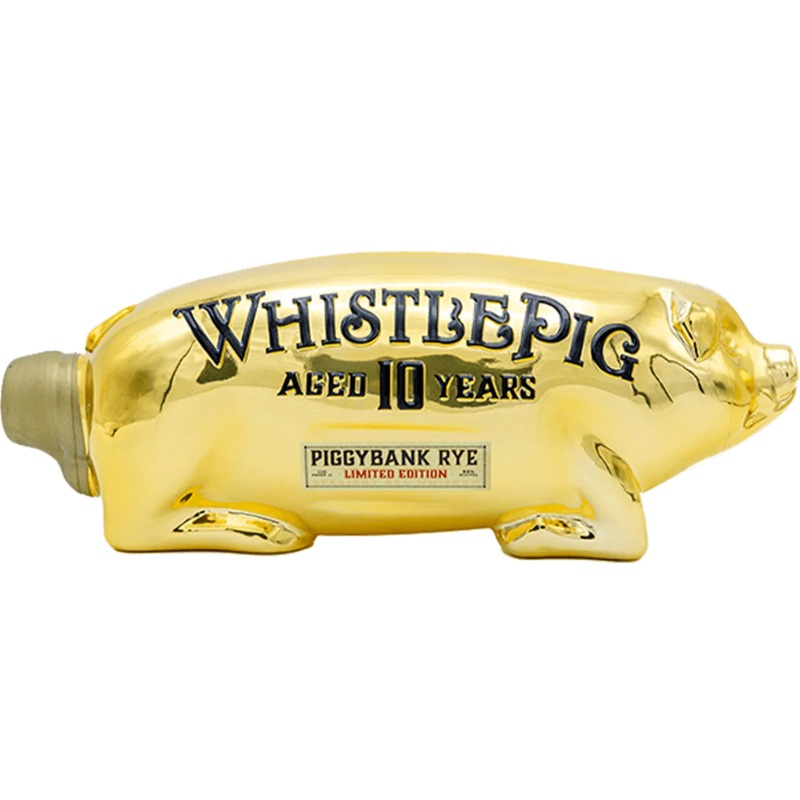 WHISTLEPIG PIGGYBANK RYE LIMITED EDITION 10 YEAR Golden Pig 1L