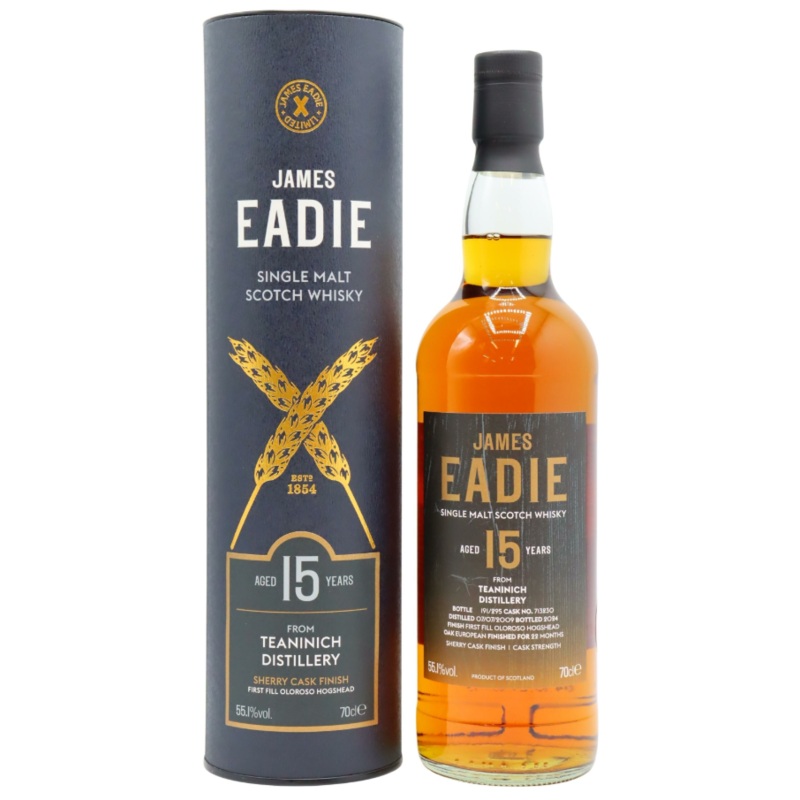 Teaninich James Eadie Oloroso Cask Matured 15 Year Old 2009 Vintage Single Malt Scotch Whisky | 700ML