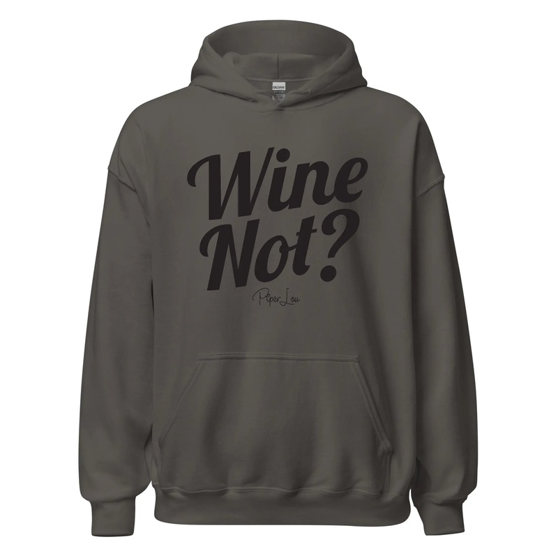 Wine Not - Graphic Hoodie White