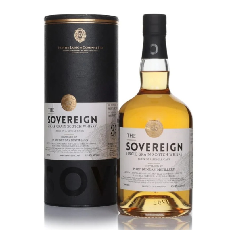 Port Dundas 35 Year Old 1990 Cask #21946 The Sovereign Hunter Laing Single Grain Scotch Whisky | 700ML