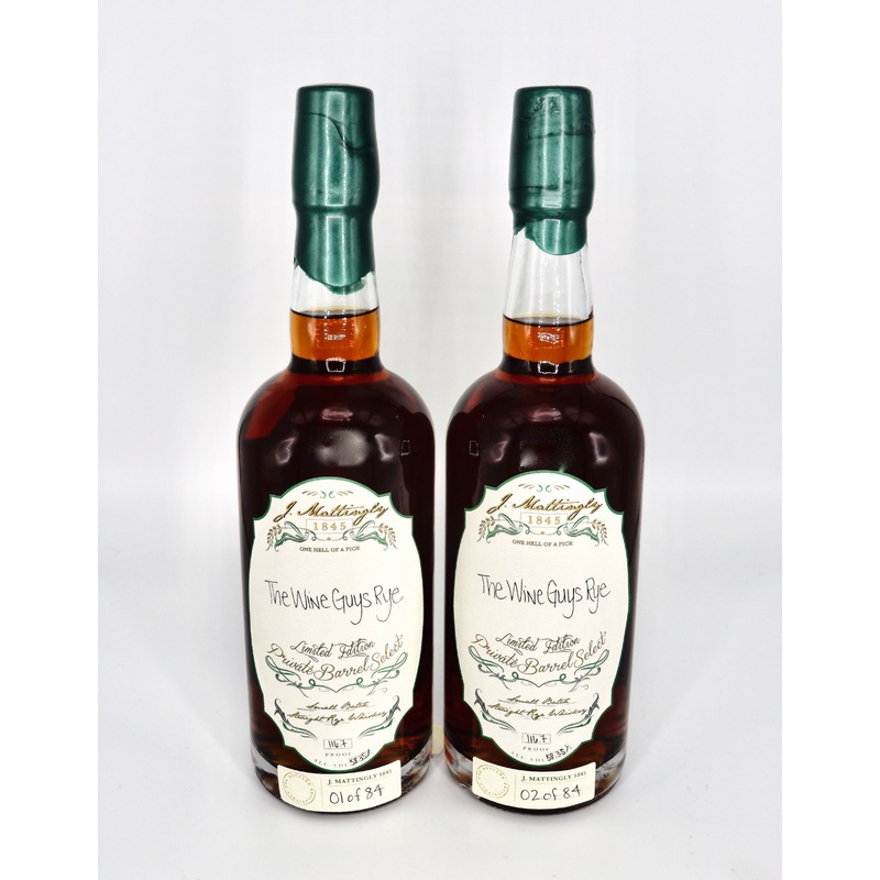 J. Mattingly 1845 Bourbon "The Wine Guys Rye"
