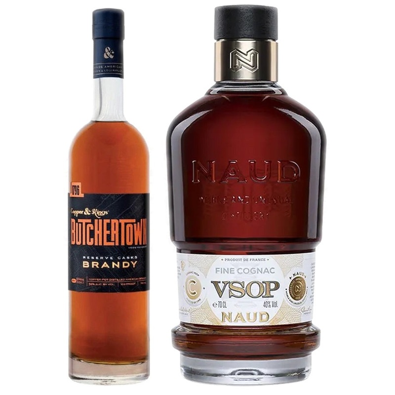 Butchertown Brandy Cask Strength & Naud Cognac VSOP Bundle