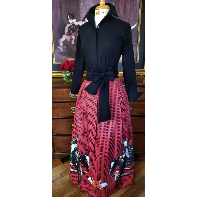 THE DUKE SKIRT IN CRIMSON