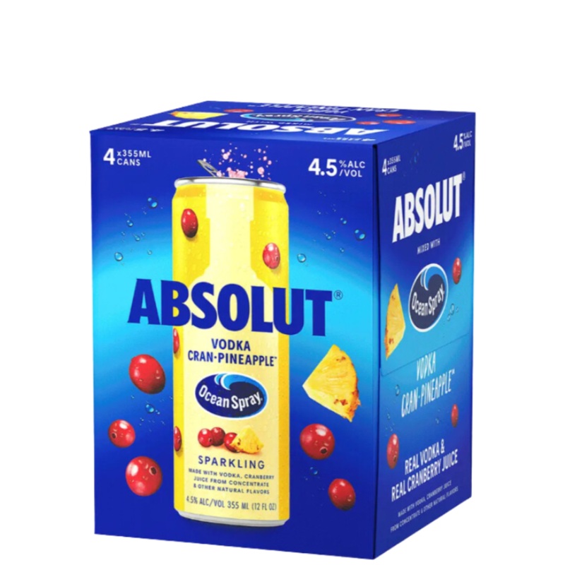 ABSOLUT OCEAN SPRAY VODKA CRAN-PINEAPPLE