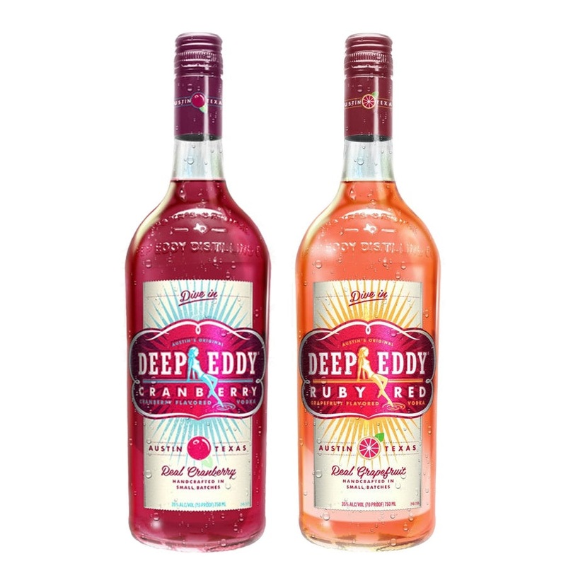 Deep Eddy Cranberry Flavored Vodka & Deep Eddy Ruby Red Grapefruit Flavored Vodka Bundle