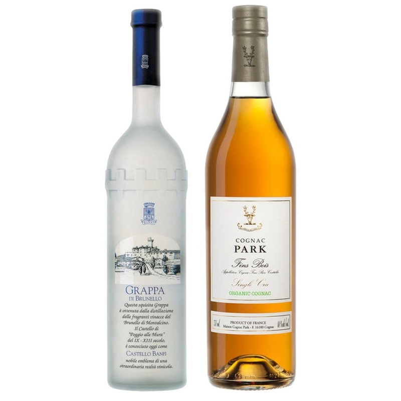 Castello Banfi Grappa di Brunello & Cognac Park Fins Bois Single Cru Organic Bundle