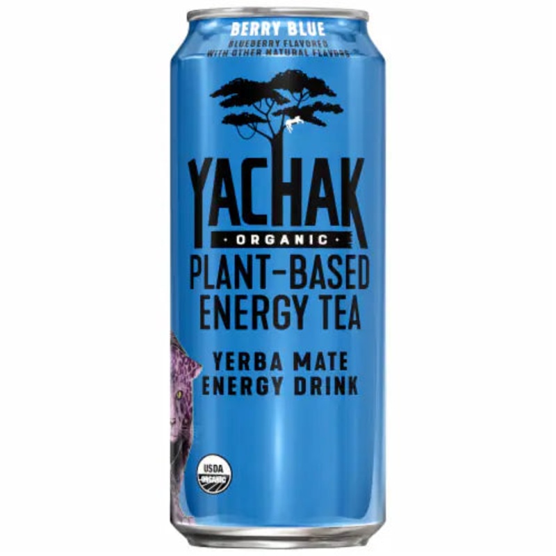 Yachak Plant Based Yerba Mate Berry Blue 16oz Can
