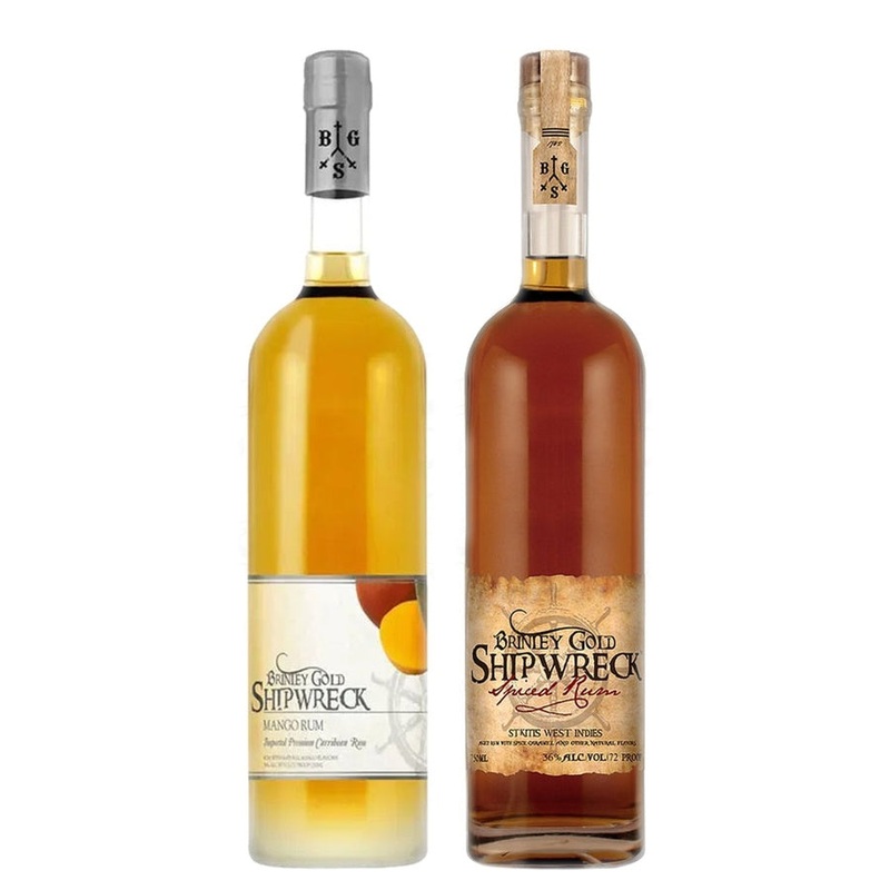 Brinley Gold Shipwreck Mango Rum & Brinley Gold Shipwreck Spiced Rum Bundle