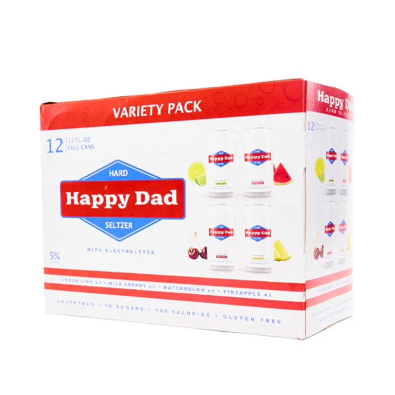 Happy Dad Tea Variety Pack 2 12oz 12 Pack Cans
