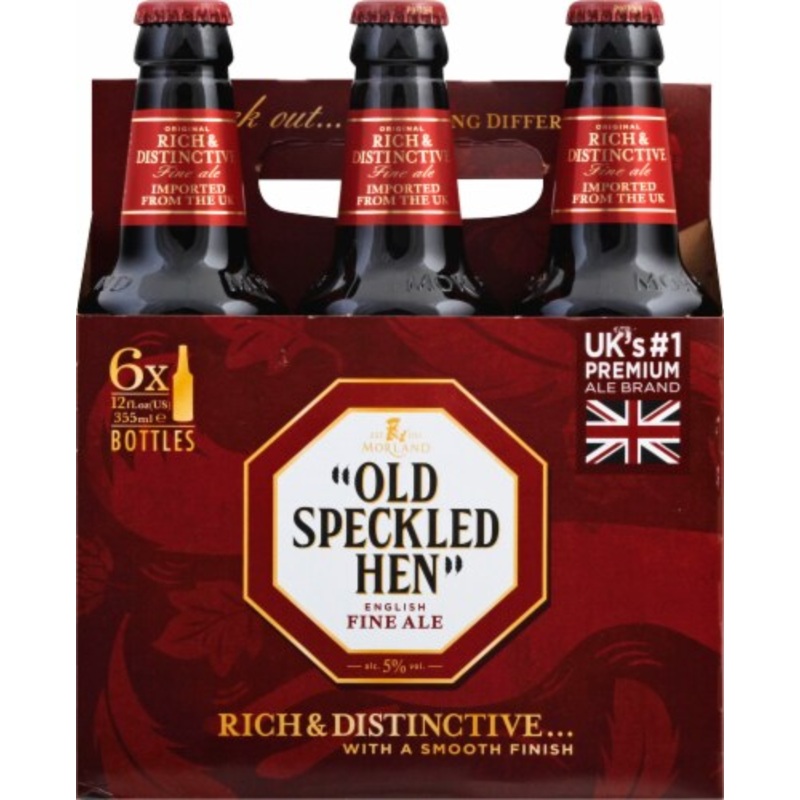 Old Speckled Hen Fine Crafted Ale 12oz 6 Pack Bottles