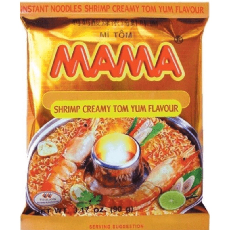 Mama Shrimp Creamy Tom Yum Flavour Noodle - 90g