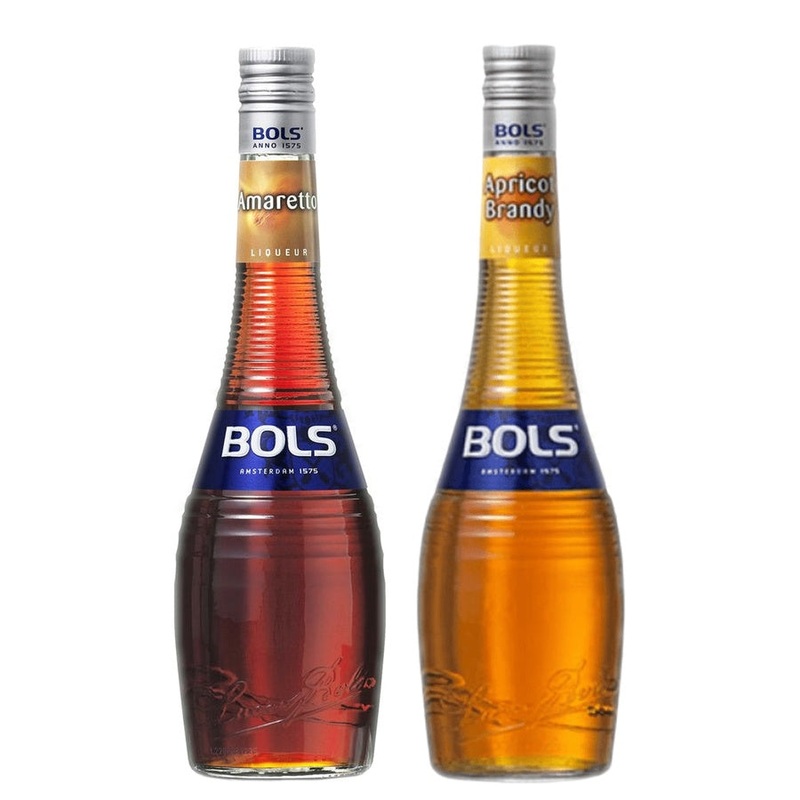 BOLS Amaretto Liqueur & BOLS Apricot Flavored Brandy Bundle