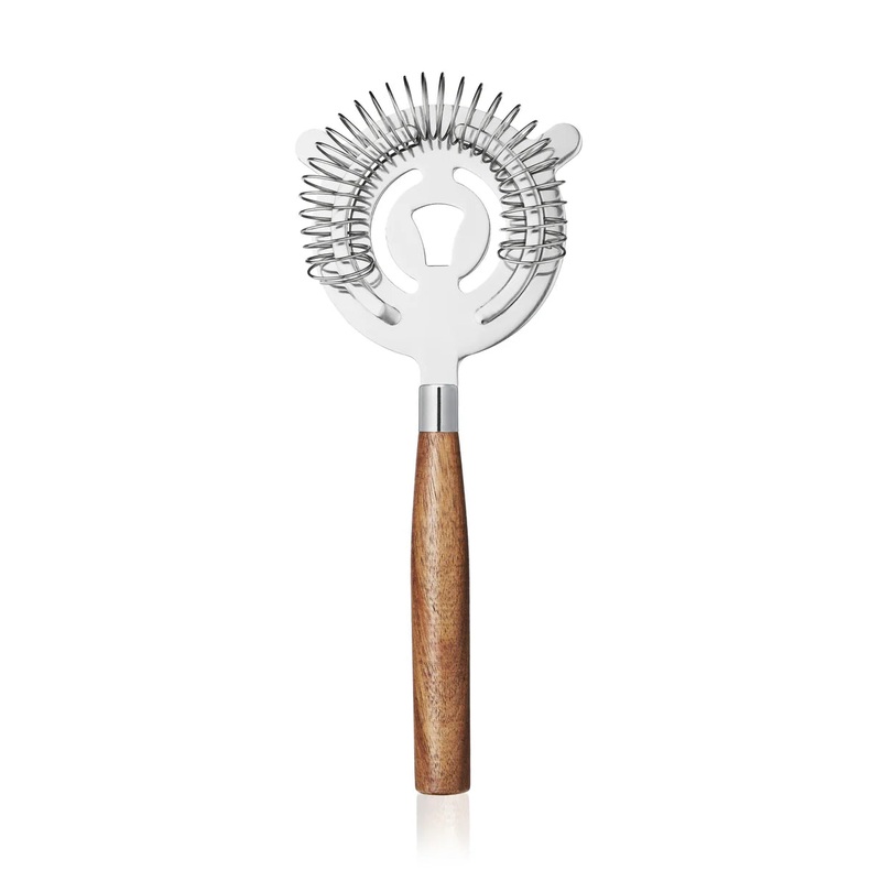 True Cocktail Strainer W/ Acacia Wood Handle