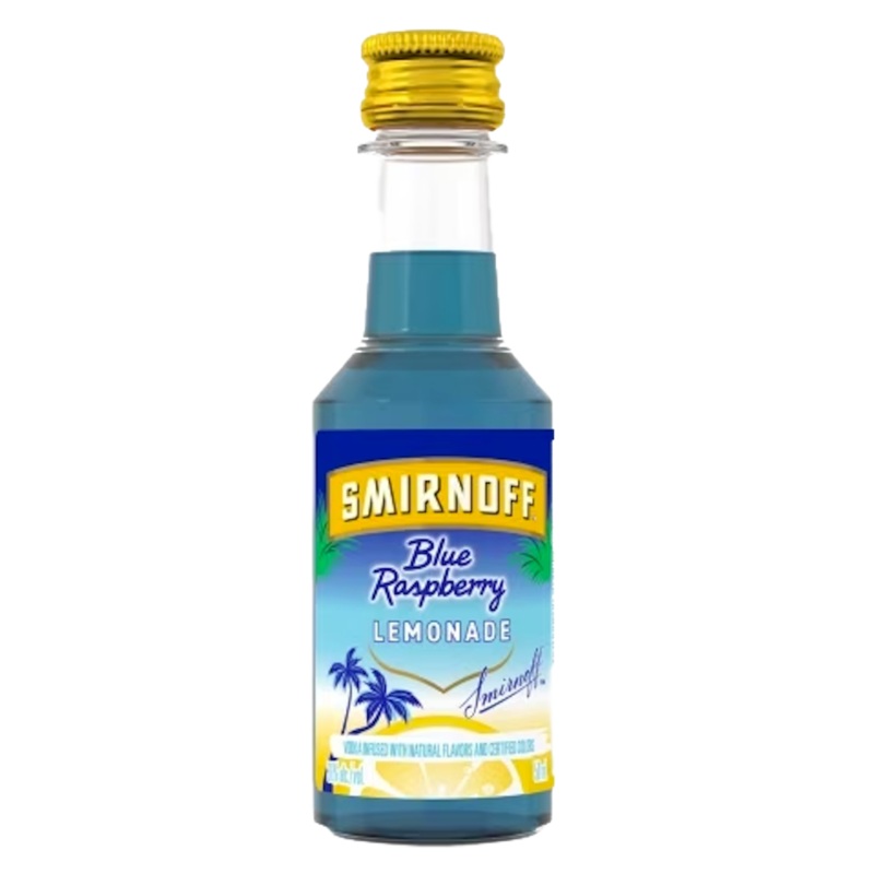 Smirnoff Raspberry Flavored Vodka Blue Raspberry Lemonade 50ml 10 Pack