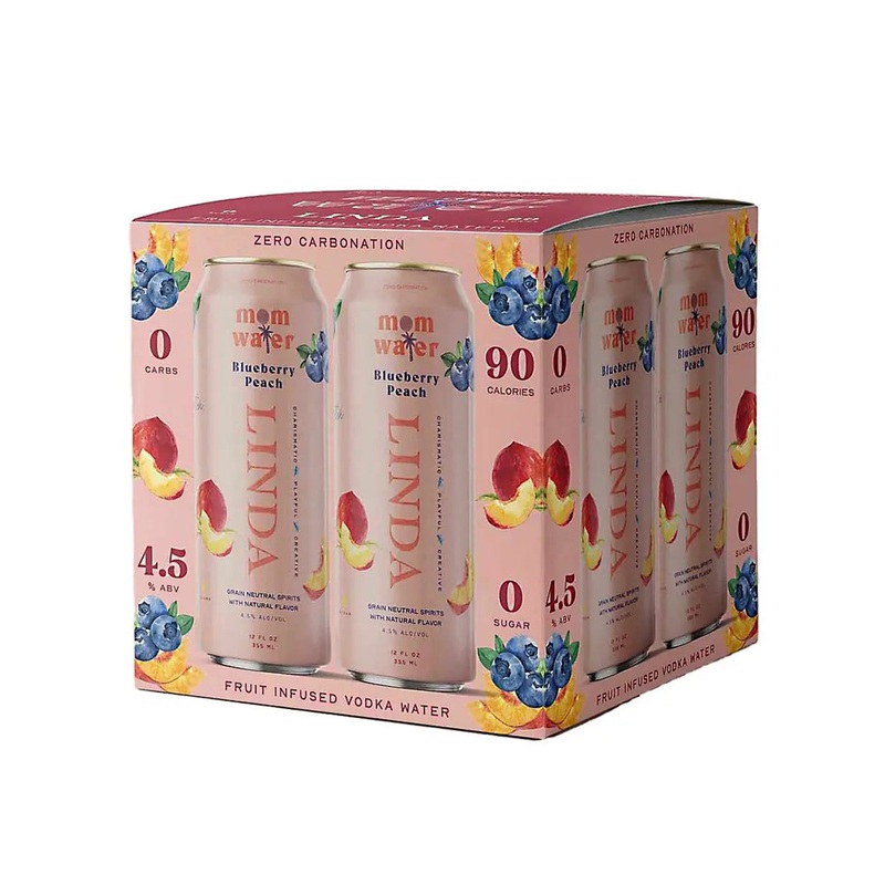 Mom Water Linda - Blueberry Peach 4-Pack