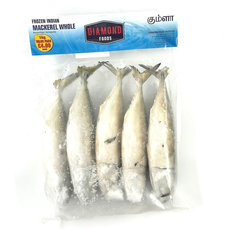 Diamond Indian Mackerel Whole - 1kg