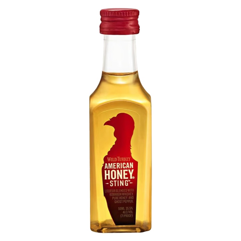 Wild Turkey Whiskey Liqueur With Ghost Peppers American Honey Sting 50ml 12 Pack