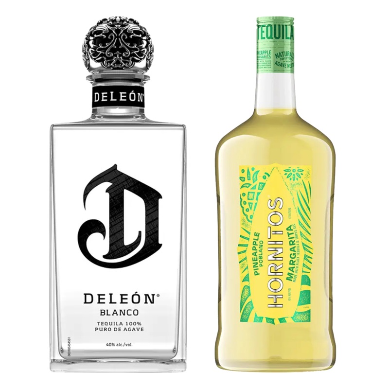 Deleon Tequila Blanco & Hornitos Pineapple Flavored Tequila Bundle