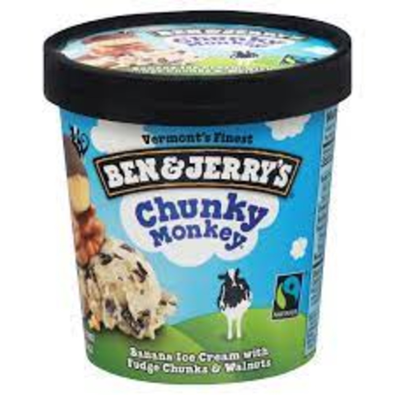 Ben & Jerry's Chunky Monkey Ice Cream 473ml