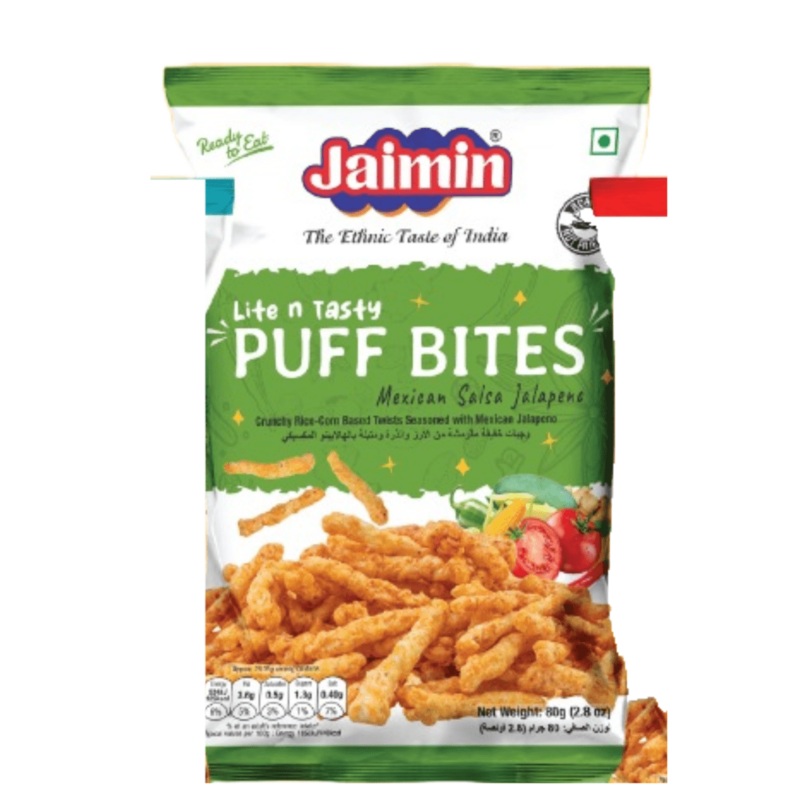 Jaimin Puff Bites Mexican Salsa Jalapeno - 80g