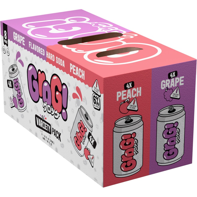 Grog! Grape/Peach Variety Pack 8pk (IN STORE PICKUP ONLY)
