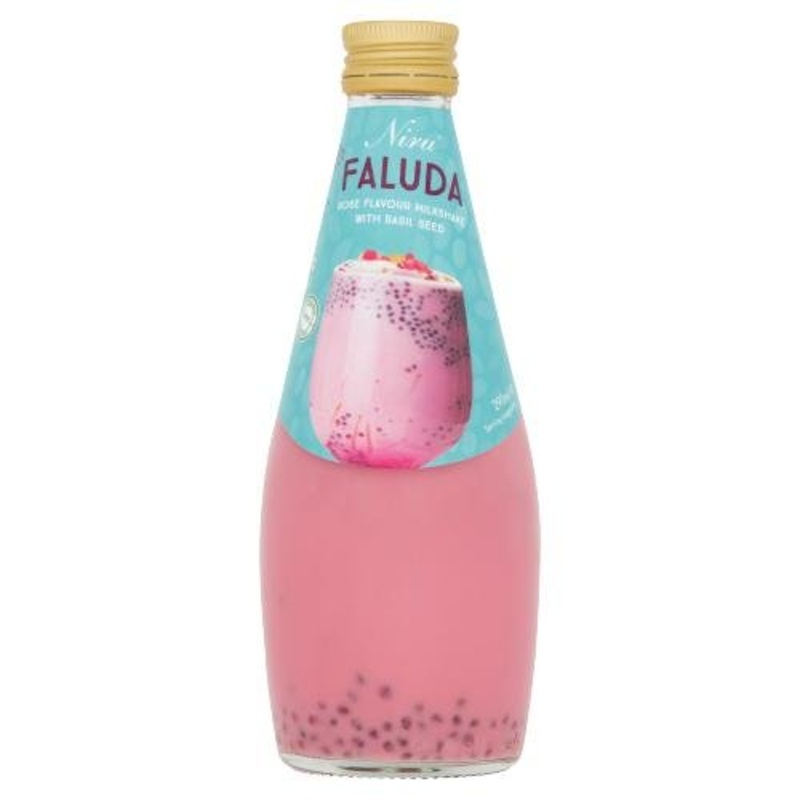 Niru Rose Flavour Milkshake With Basil Seed - 290ml