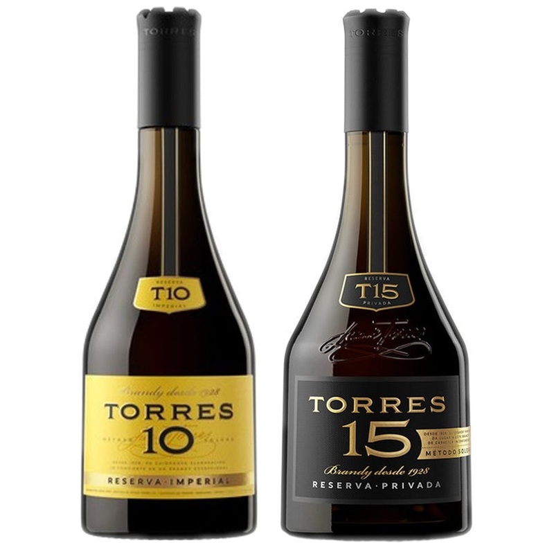 Torres 10 Year Old Imperial Reserve Brandy & Torres 15 Year Old Reserva Privada Imperial Brandy Bundle