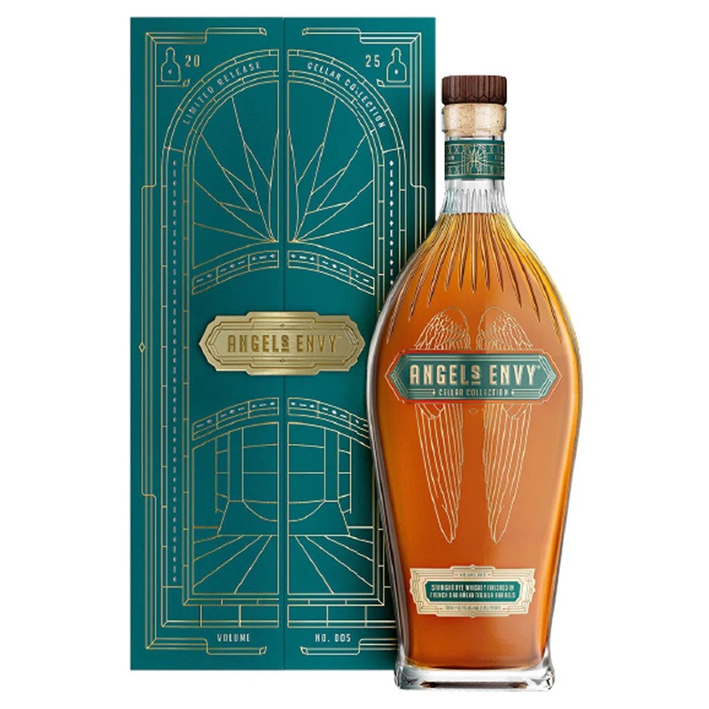 Angels Envy Cellar Collection Vol. 5 Straight Rye Whiskey Finished in French Oak Extra Aejo Tequila Barrels