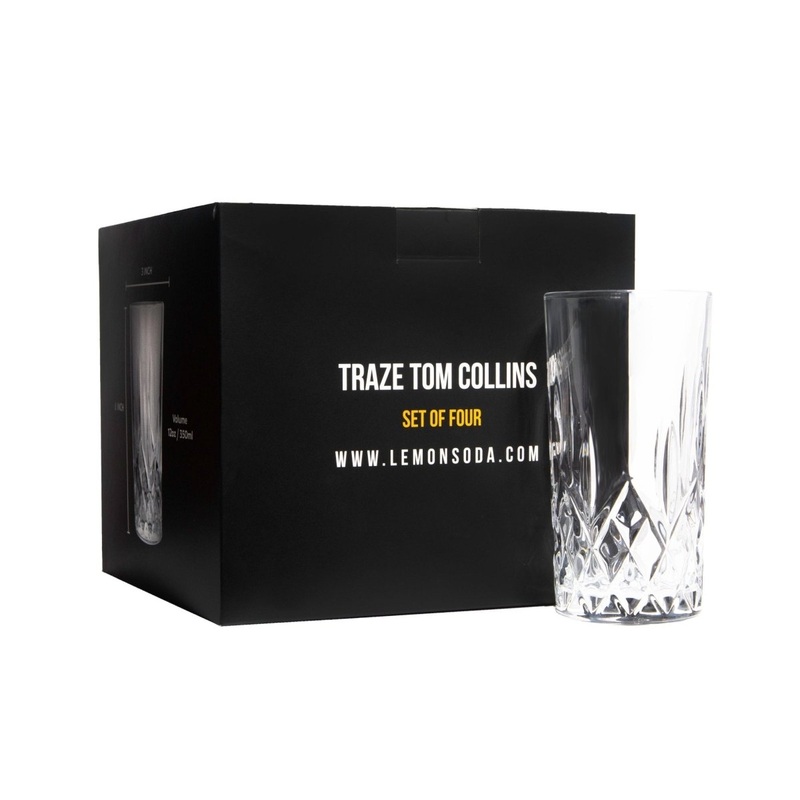 Tom Collins Drinking Glasses Premium Water Glasses Set of 4 12Oz