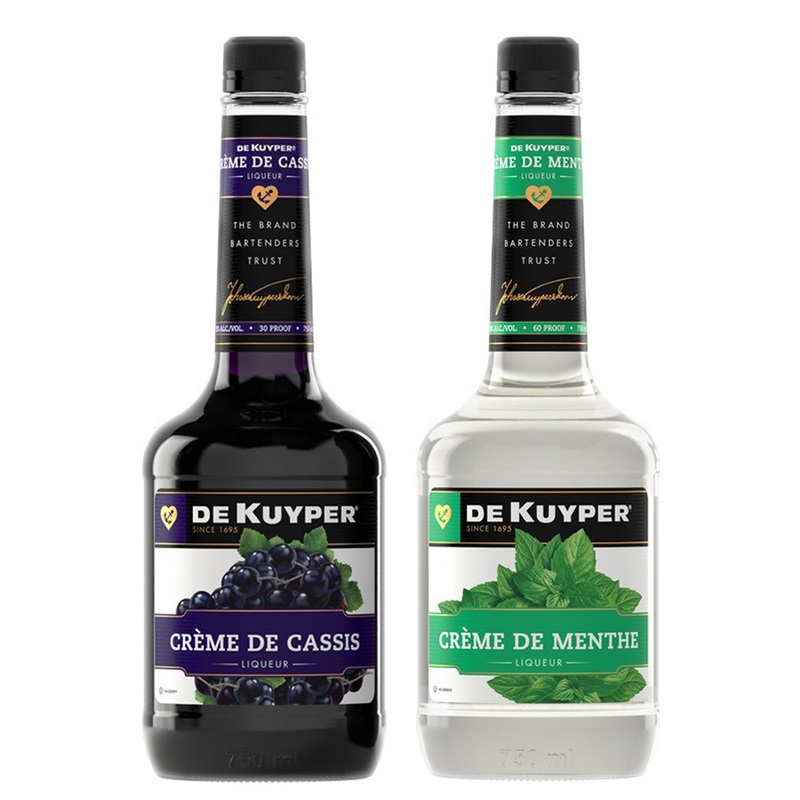 Dekuyper Creme De Cassis & Dekuyper Creme De Menthe White Bundle