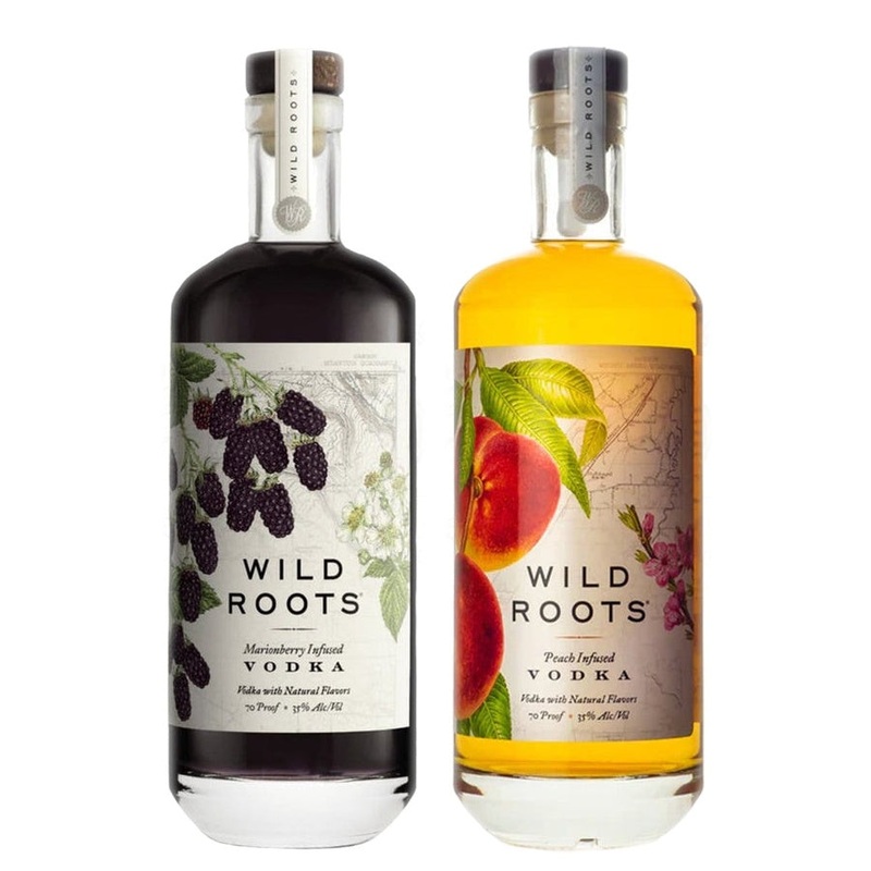 Wild Roots Marionberry Infused Vodka & Wild Roots Peach Infused Vodka Bundle