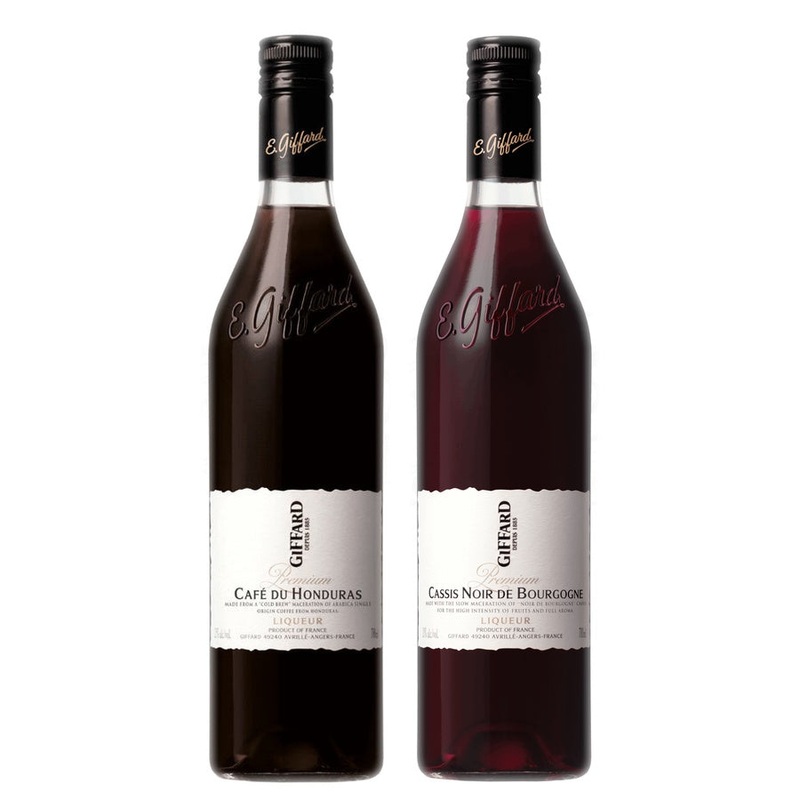 Giffard Cafe Du Honduras Liqueur & Giffard Cassis Noir de Bourgogne Liqueur Bundle