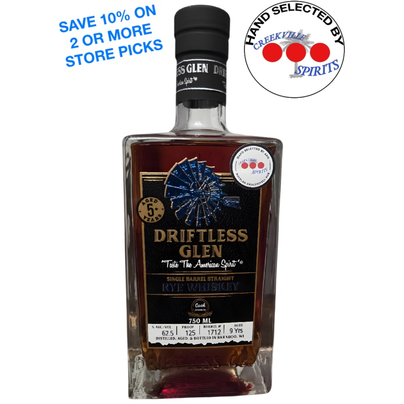 DRIFTLESS GLEN CREEKVILLE SINGLE BARREL RYE