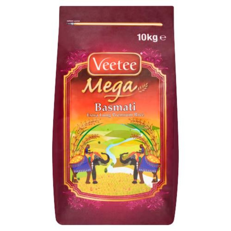 Veetee Mega Basmati Extra Long Premium Rice - 10kg