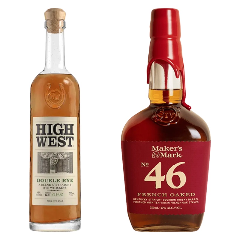 High West Rye Whiskey Double Rye & Maker's 46 Straight Bourbon Bundle