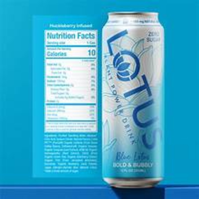 Lotus Huckleberry Infused Plant Based Drink 12oz Can