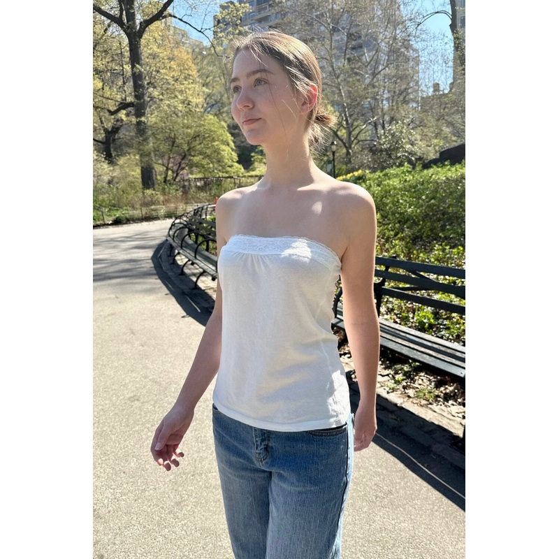 Lucky Tube Top White Heather