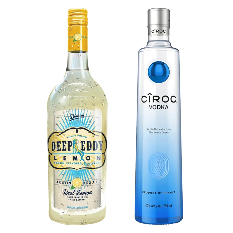 Deep Eddy Lemon Flavored Vodka & Ciroc Vodka Snap Frost Bundle