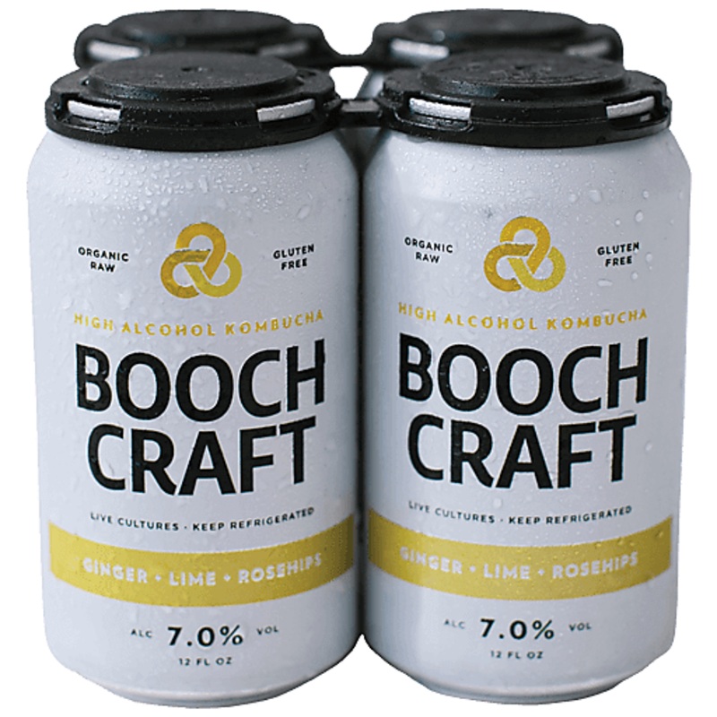Boochcraft Ginger Lime Kombucha 6pk Cans